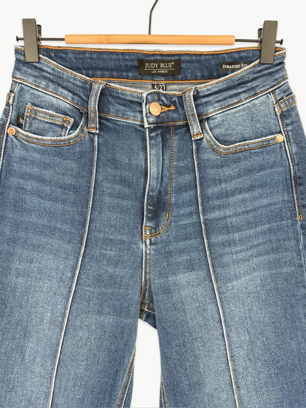 Judy Blue High Rise Straight Jeans Size 5/27 Dark Wash Center Seam - Picture 3 of 12
